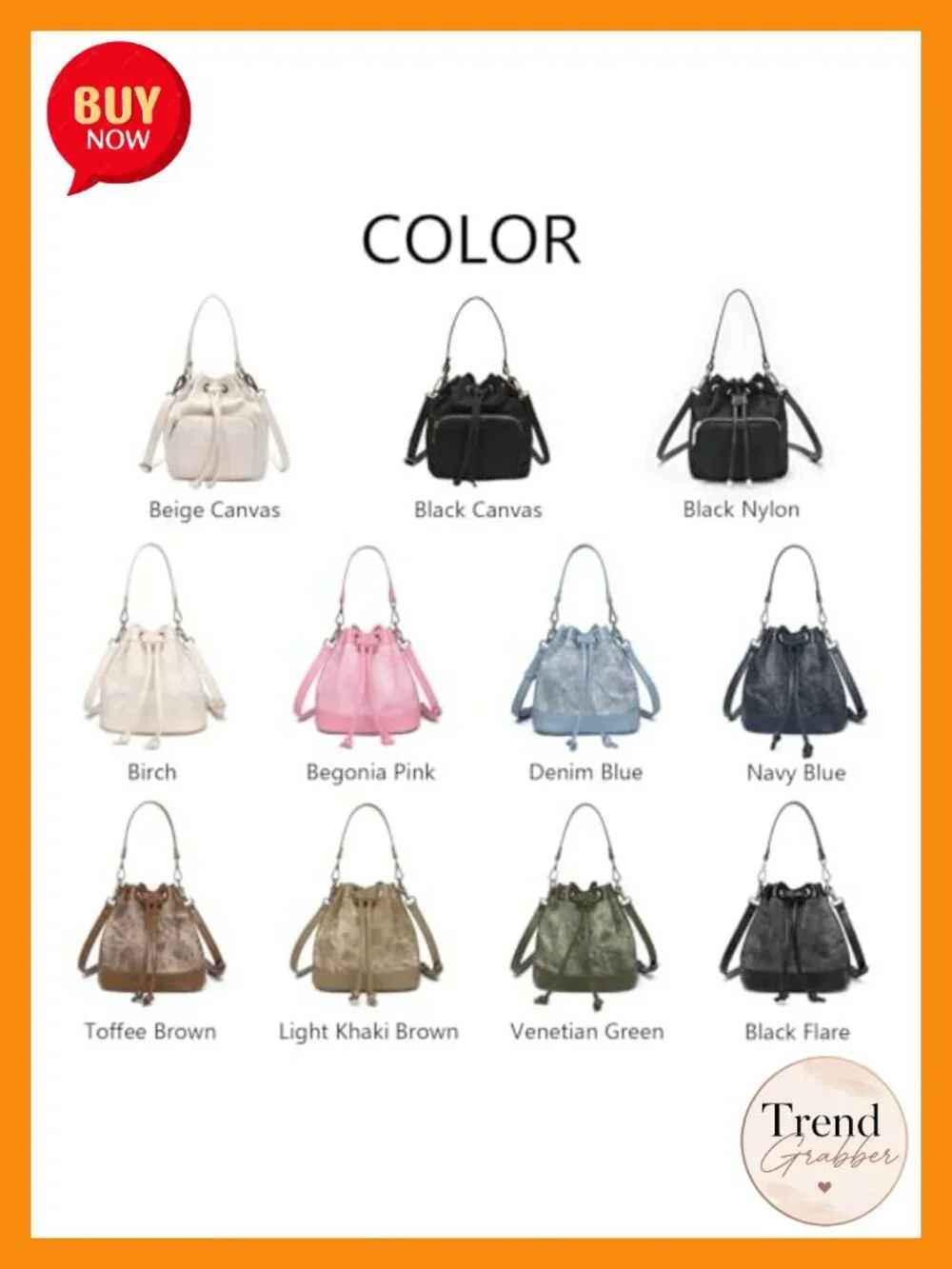 Denim Crossbody Bag for Women - Stylish Bucket Handbag - Lightweight and